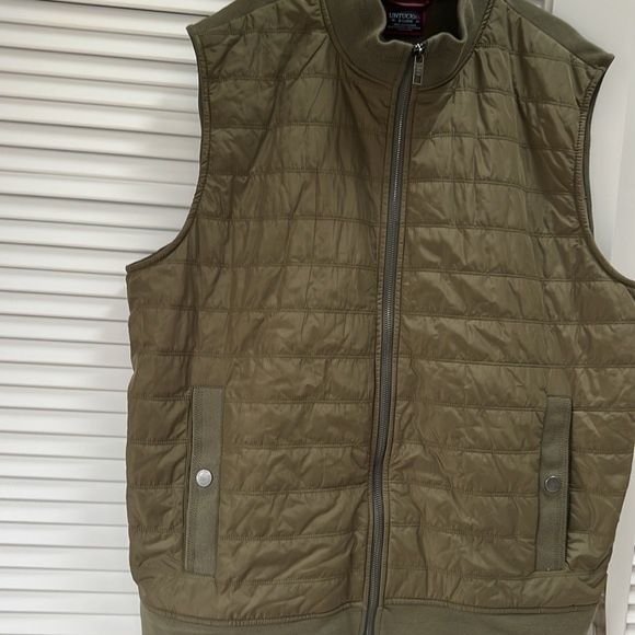 UNTUCKit Mens Rebulo Vest Full Zip Up Sleeveless Jacket Olive Green Size Large - Picture 3 of 4